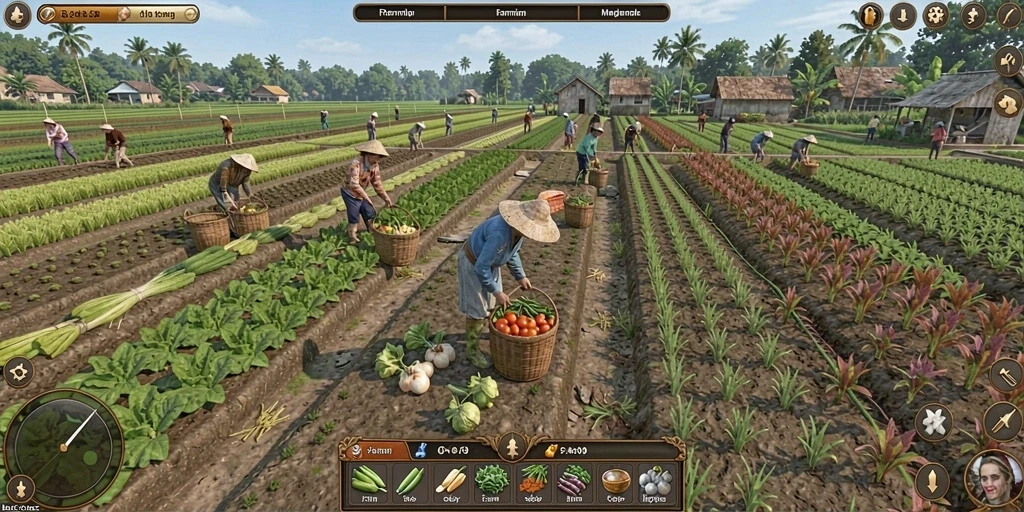 Menu permainan yang lengkap dan mudah diakses.