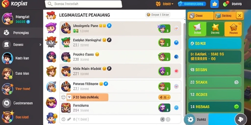 Leaderboard untuk kompetisi antar pemain.