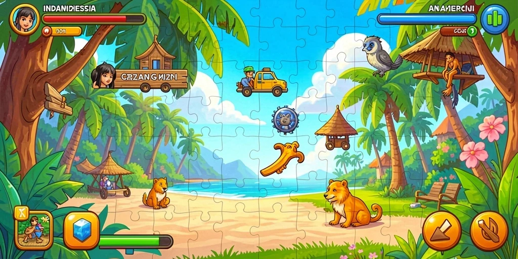 Screen capture menampilkan salah satu mode permainan yang menantang.