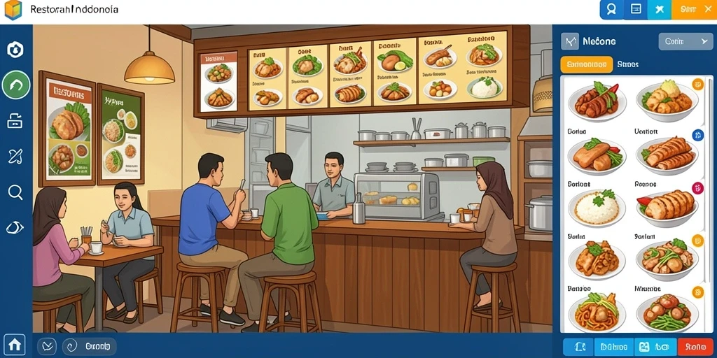 Pemandangan indah dari dunia virtual dalam permainan.